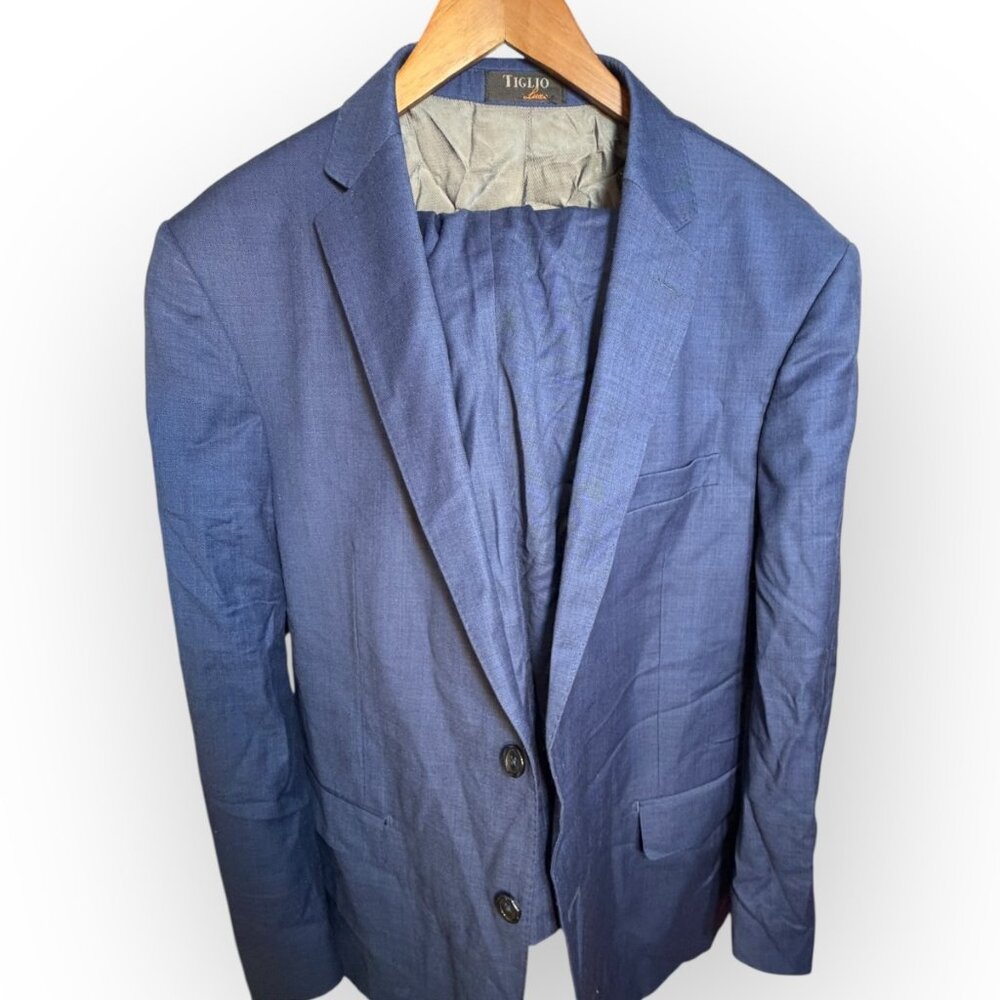 🧵 Lanificio Di Biella Italian Wool Suit – Jacket 48R / Pants 38x30 🧵